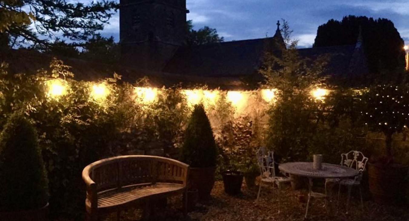Garden lighting installed by Tyne Electrical Services in Colyton