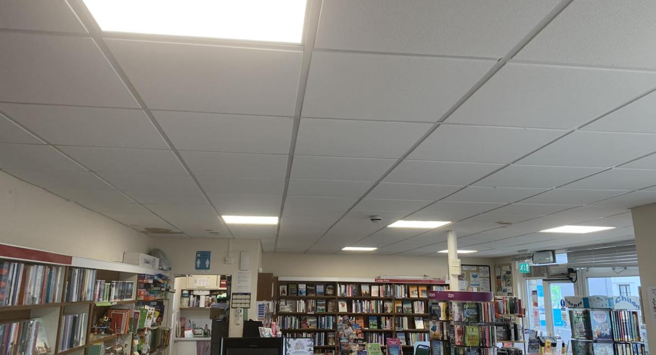 Library LED lighting upgrade in Colyton